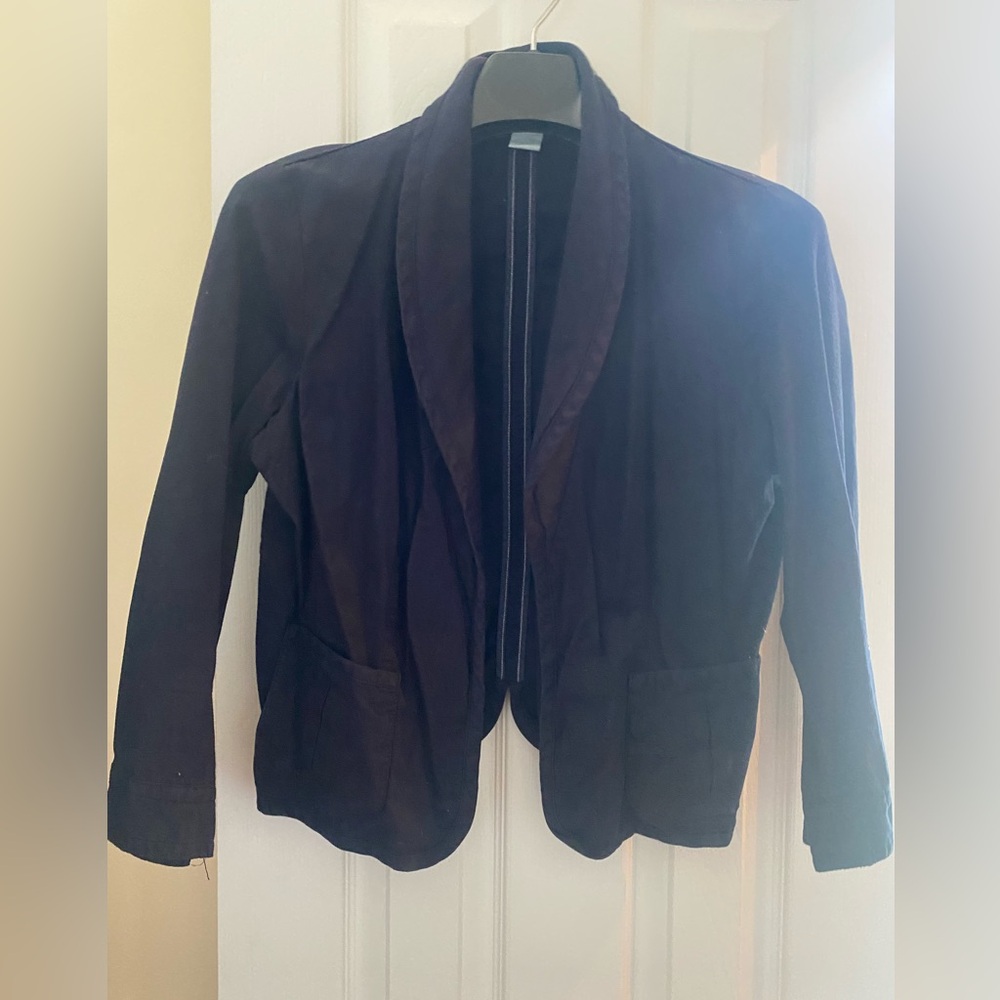J. Crew Navy Women's Open-Front Blazer Jacket